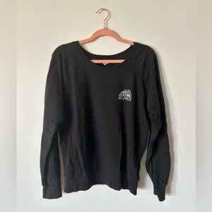 Tofino Surf Shop // Black Crew Neck Long Sleeve Shirt